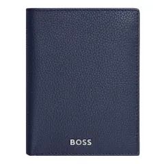 πορτοφόλι δερμάτινο hugo boss classic grained navy - Hugo boss