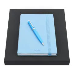 σετ στυλό και σημειωματάριο hugo boss a5 light blue - Hugo boss