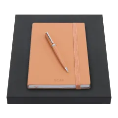 σετ στυλό και σημειωματάριο hugo boss a5 light orange - Hugo boss