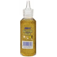 Κόλλα με χρυσόσκονη amos glitter glue 22ml χρυσό - Amos