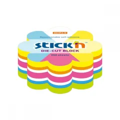 Αυτοκόλλητα χαρτάκια stickn 67x67mm neon λουλούδι 250 φύλλα - Stickn