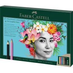 σετ faber castell 17 polychromos + 4 pitt graphite matt - Faber castell