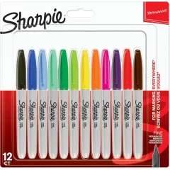 Μαρκαδόροι sharpie permanent fine 1mm σετ 12 τεμαχίων - Sharpie