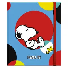 σημειωματάριο premium paper snoopy σκληρό εξώφυλλο με λάστιχο 17x21cm relaxing - Premium paper