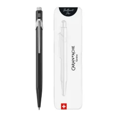 στυλό caran d'ache 849 fluo μαύρο σε μεταλλικό κουτί δώρου ballpen - Caran d'ache