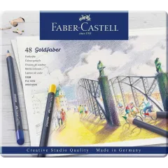 Ξυλομπογιές faber castell gold μεταλλική κασετίνα 48τεμ - Faber castell