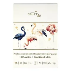 Μπλοκ ακουαρέλας smlt art professional quality rough watercolor paper a5 300γρ 100% cotton - Smlart
