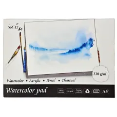 Μπλοκ ακουαρέλας smlt art watercolor pad a5 320gr. 10 φύλλα 100% recycled - Smlart