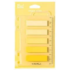 σελιδοδείκτες deli film bopp nusign yellow 44x12mm 5x20 φύλλα - Deli