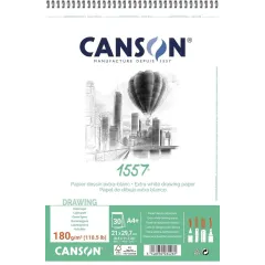 Μπλοκ canson sketch extra white 1557 a4 σπιράλ 120gr. 30 φύλλα - Canson
