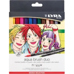 Μαρκαδόροι lyra aqua brush duo manga box 12 τεμάχια - Lyra