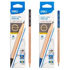 Μολύβια deli uspire natural wood hb 12 τεμάχια - Deli