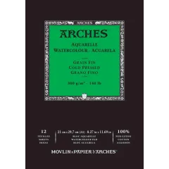 Μπλοκ arches aquarelle 21x29.7cm 300gr 100% cotton 12 φύλλα fine - Arches