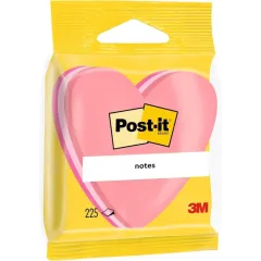 Αυτοκόλλητα χαρτάκια 3m post-it καρδιά 225 φύλλα - 3m
