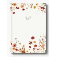 Ημερολόγιο ημερήσιο adbook 2026 grace 12x17cm wild flowers - Adbook