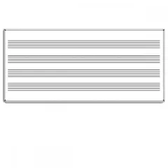 πίνακας μουσικής με πεντάγραμμο typotrust 120x200cm και μεταλλική κορνίζα - Typotrust