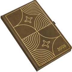 Ημερολόγιο ημερήσιο gatsby 2026 13x21cm καφέ - Uni