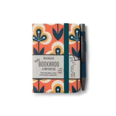 σημειωματάριο if bookaroo α7 με στυλό teal & orange retro - If