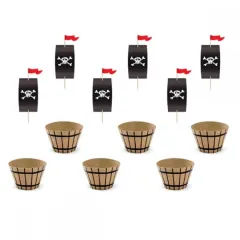 Cupcake wrappers pirates 6 τεμάχια - Partydeco