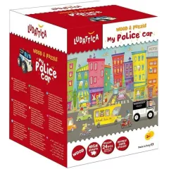παζλ wood & puzzle ludattica my police 24 τεμάχια - Ludaticca