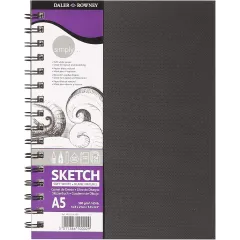 Μπλοκ σχεδίου sketchbook α5 daler rowney 100gr 54 φύλλα σπιράλ - Daler rowney