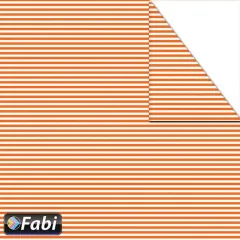 χαρτόνι διπλής οψης fabi 50x70cm 220 gr. ριγέ πορτοκαλί - Fabi
