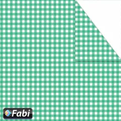 χαρτόνι διπλής οψης fabi 50x70cm 220 gr. καρό πράσινο - Fabi