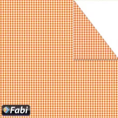 χαρτόνι διπλής οψης fabi 50x70cm 220 gr. μινι καρό πορτοκαλί - Fabi