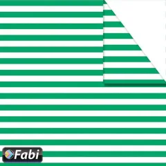 χαρτόνι διπλής οψης fabi 50x70cm 220 gr. ριγέ πράσινο - Fabi