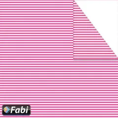 χαρτόνι διπλής οψης fabi 50x70cm 220 gr. ριγέ ροζ - Fabi