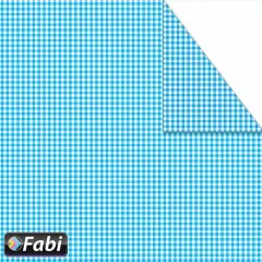 χαρτόνι διπλής οψης fabi 50x70cm 220 gr. μίνι καρό γαλάζιο - Fabi