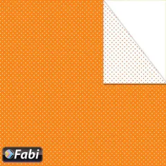 χαρτόνι διπλής οψης fabi 50x70cm 220 gr. μίνι πουά πορτοκαλί - Fabi
