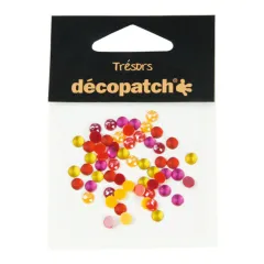 Strass decopatch κόκκινο-πορτοκαλί 60 τεμάχια - Decopatch