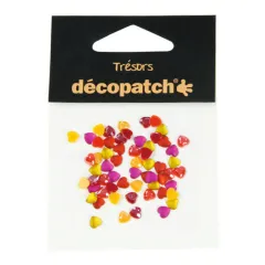Strass καρδιά decopatch κόκκινο-πορτοκαλί 60 τεμάχια - Decopatch