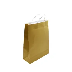τσάντα συσκευασίας χάρτινη κραφτ χρυσό 31x42x12cm πακέτο 25 τεμαχίων - Metron