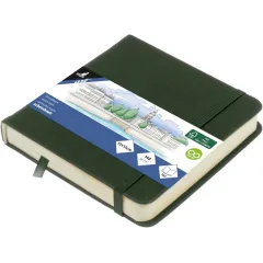 Μπλοκ σχεδίου kangaro sketchbook 12x12cm 160 σελίδες 140gr forest green - Kangaro