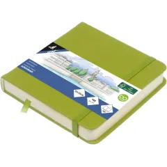 Μπλοκ σχεδίου kangaro sketchbook 12x12cm 160 σελίδες 140gr lime - Kangaro