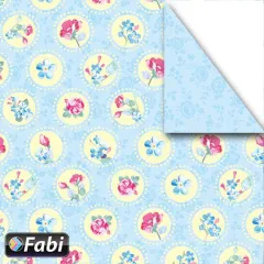 χαρτόνι fabi 50x70cm 300gr λουλούδια vintage - Fabi