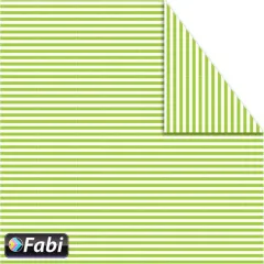 χαρτόνι διπλής οψης fabi 50x70cm 220 gr. ριγέ λαχανί - Fabi