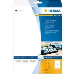 Ετικέτες α4 herma laser glossy a4 4909 πακέτο 25 φύλλα - Herma