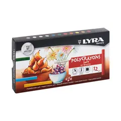 Ξηρά παστέλ lyra polycrayons soft  12 τεμάχια - Lyra