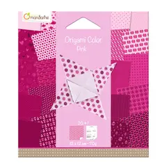 χαρτί origami 12x12cm mandarine pink 20 φύλλα - Mandarine