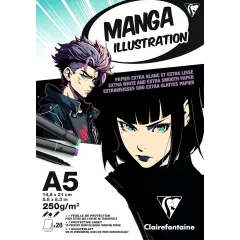 Μπλοκ σχεδίου clairefontaine manga paper illustration a5 10 φύλλα 250gr - Clairefontaine