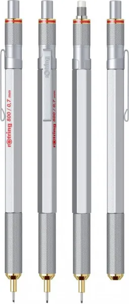 Μηχανικό μολύβι rotring 800 0.7mm silver - Rotring