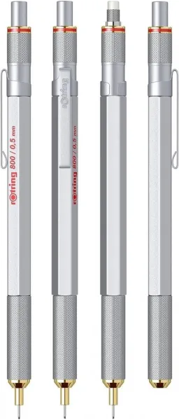 Μηχανικό μολύβι rotring 800 0.5mm silver - Rotring