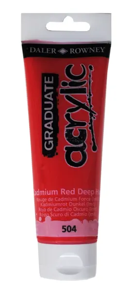 Ακρυλικό χρώμα daler rowney 120ml cadmium deep red 504 - Daler rowney