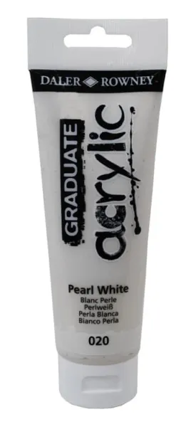 Ακρυλικό χρώμα daler rowney 120ml pearl white 020 - Daler rowney