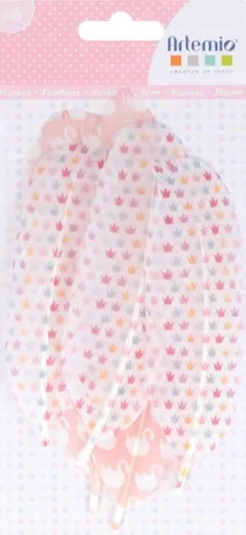 φτερά artemio 11-14cm lovely κύκνος 6 τεμάχια - Artemio