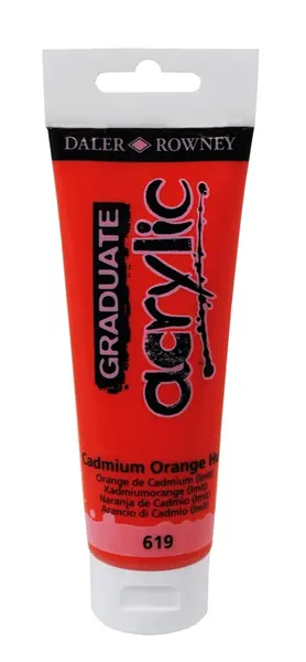 Ακρυλικό χρώμα daler rowney 120ml cadmium orange hue 619 - Daler rowney