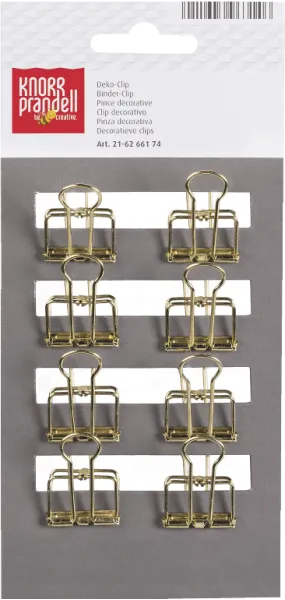 πιάστρες μεταλλικές knorr prandell 19mm 8 τεμάχια gold (266266198) - Knorr prandel